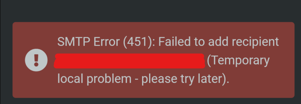 451 temporary error