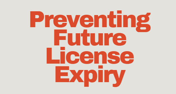 preventing future license expiry