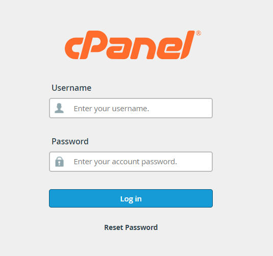 Login to cpanel