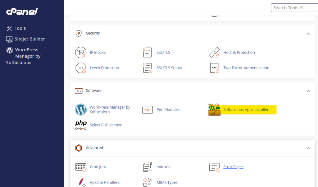 install wordpress in cpanel